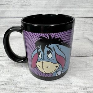 Disney Store Exclusive Eeyore Large Mug Black Purple Pop Art Winnie the Pooh
